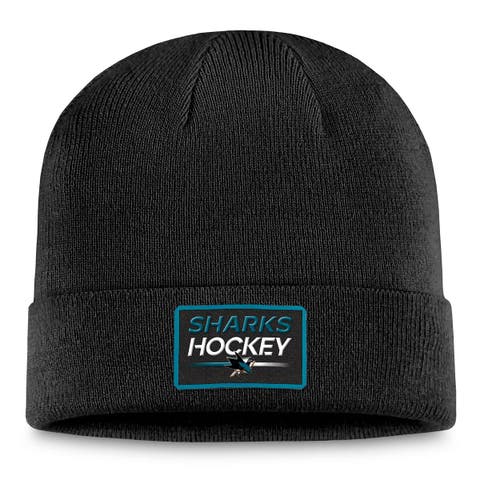 Men's Fanatics Branded  Black San Jose Sharks Authentic Pro Cuffed Knit Hat