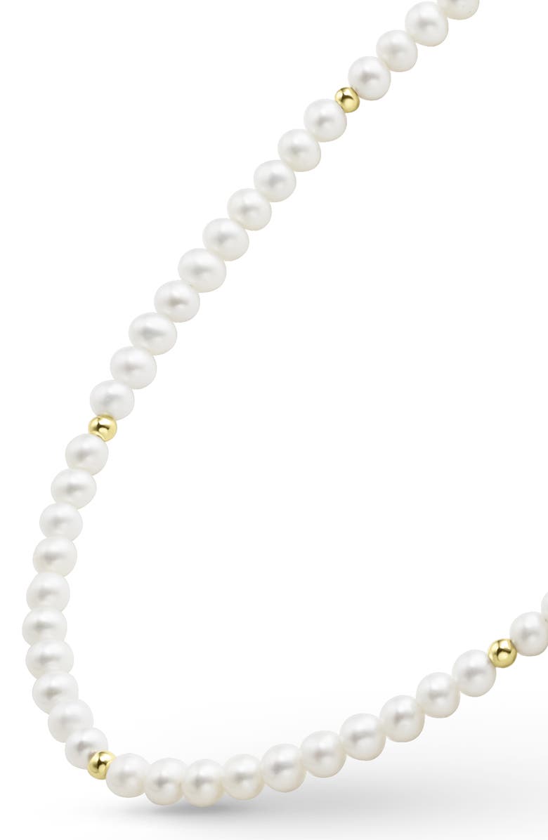 LAGOS Kids' Cultured Pearl Necklace, Alternate, color, Silver