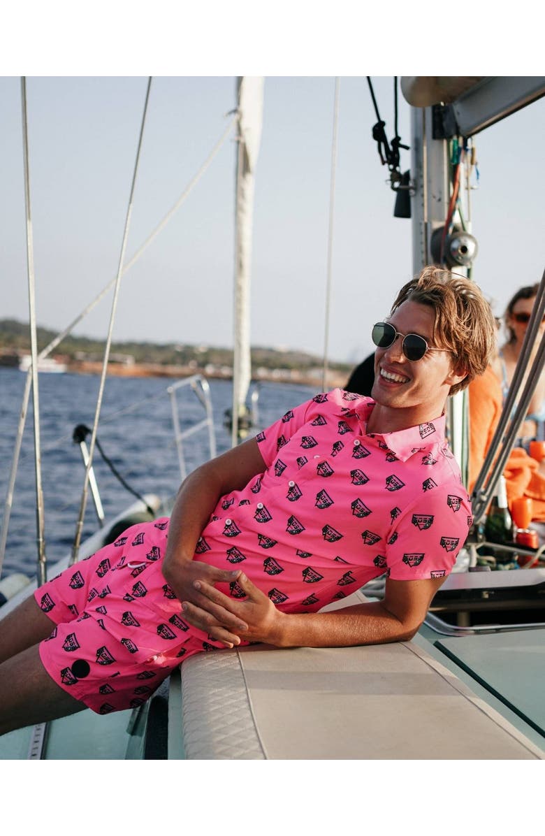 OOSC Baewatch Men's Short Sleeve Shirt, Alternate, color, Pink