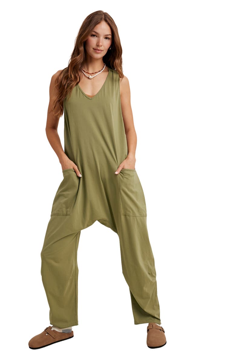Drop Sleeveless Romper, Alternate, color, OLIVE