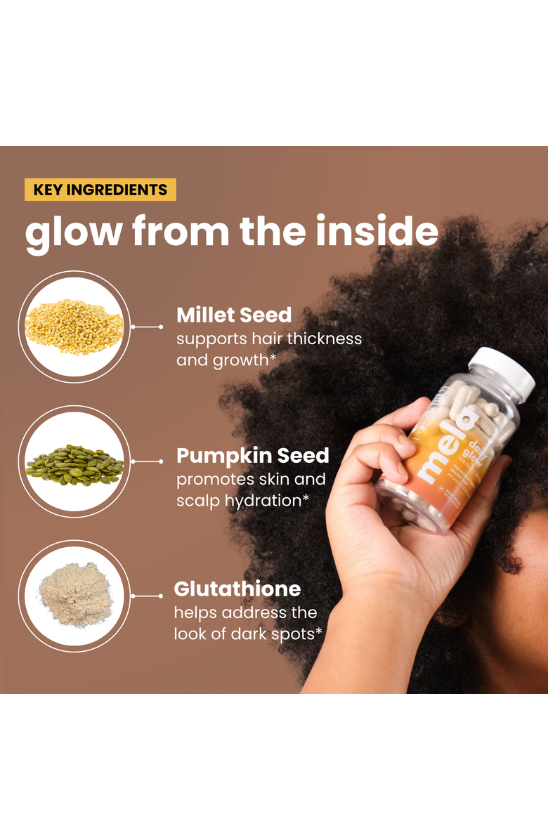 Mela Vitamins Daily Glow for Women of Color, Alternate, color, Coral