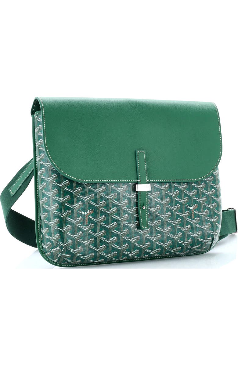 Pre-Owned Goyard Coursier Messenger Bag Coated Canvas and Leather, Alternate, color, Green