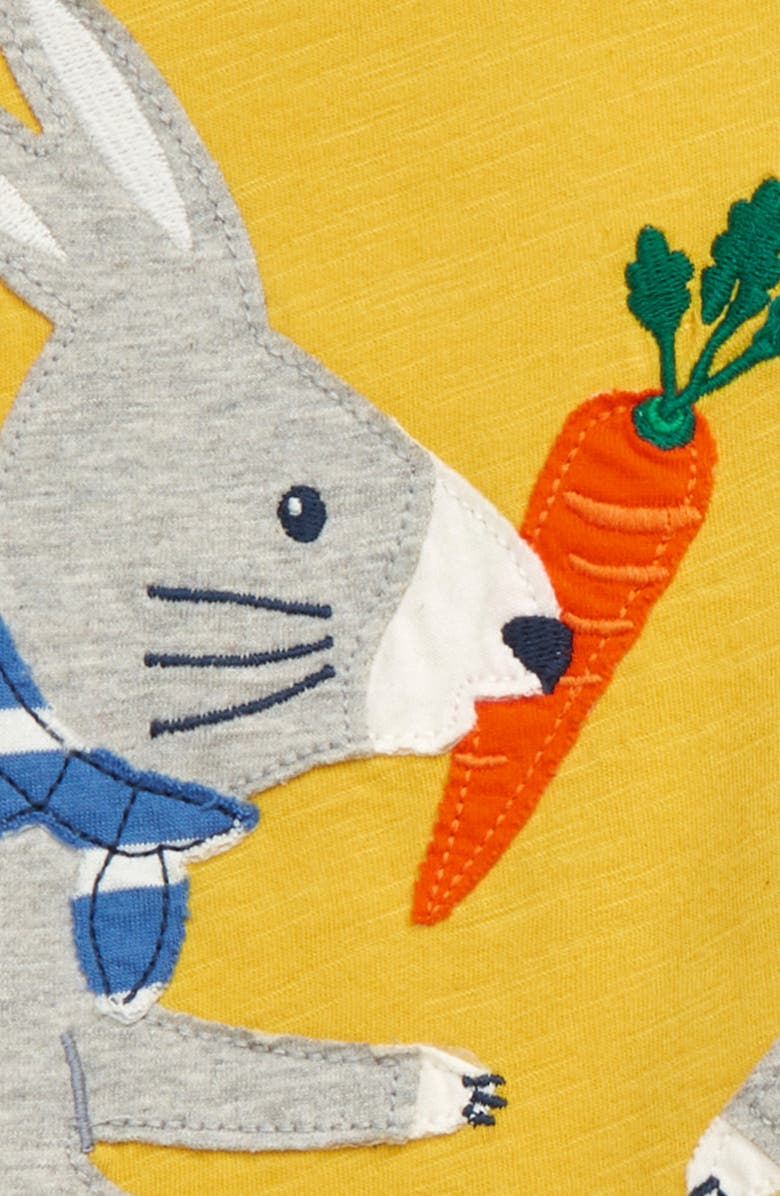 Mini Boden Bunny Hop Appliqué Shirt & Pants Set, Alternate, color, 