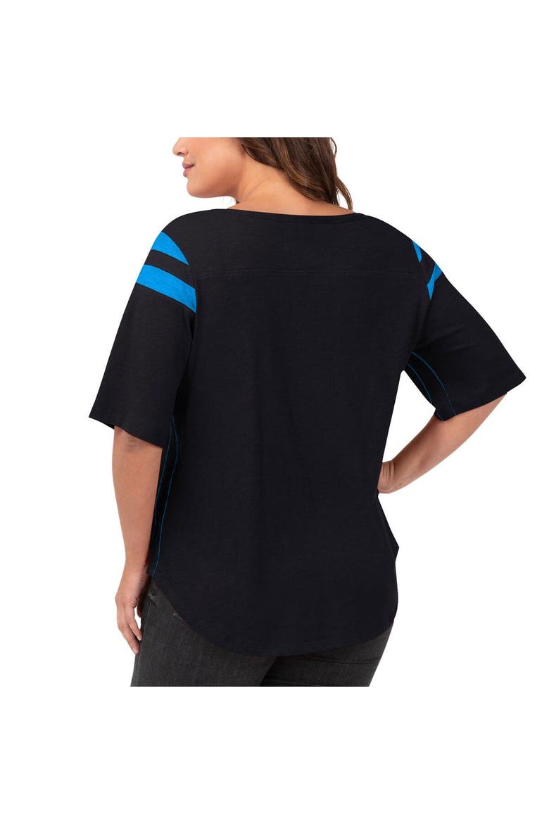 Women's G-III 4Her by Carl Banks Black Carolina Panthers Plus Size Linebacker T-Shirt, Alternate, color, Black