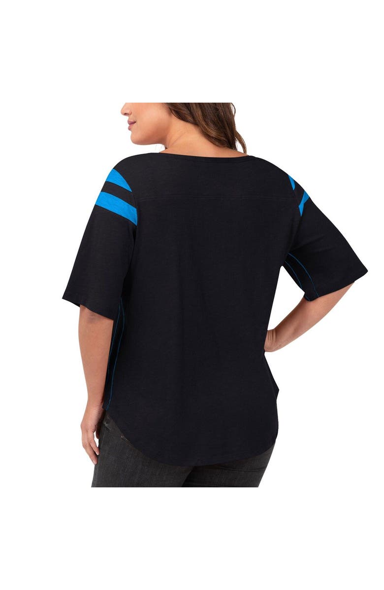 G-III 4HER BY CARL BANKS Women's G-III 4Her by Carl Banks Black Carolina Panthers Plus Size Linebacker T-Shirt, Alternate, color, Black