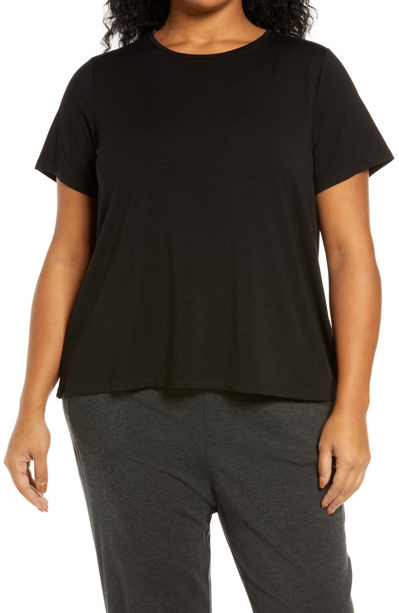 Eileen Fisher Fine Stretch Jersey T-Shirt, Main, color, 