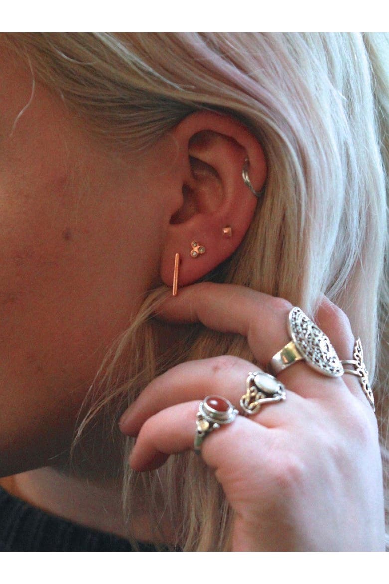 Mini Stud Set, Alternate, color, Brass