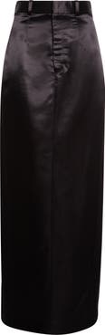GRACE LING Pillar Liquid Satin Maxi Skirt