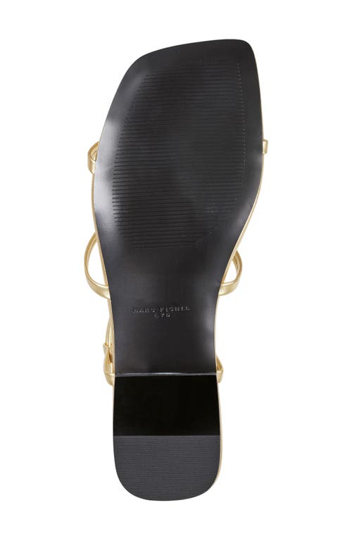 Marc Fisher Ltd Marris Ankle Strap Sandal In Metallic Gold