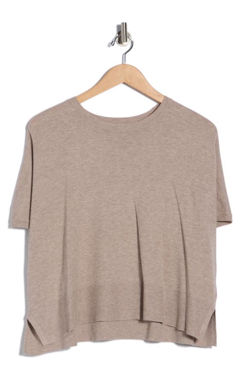 Splendid Jette Short Sleeve Crop Sweater In Gray