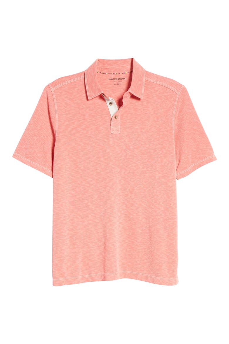 Slub Men's Polo, Alternate, color, CORAL