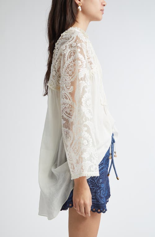 Zimmermann Ascension Lace Trim Tunic Top