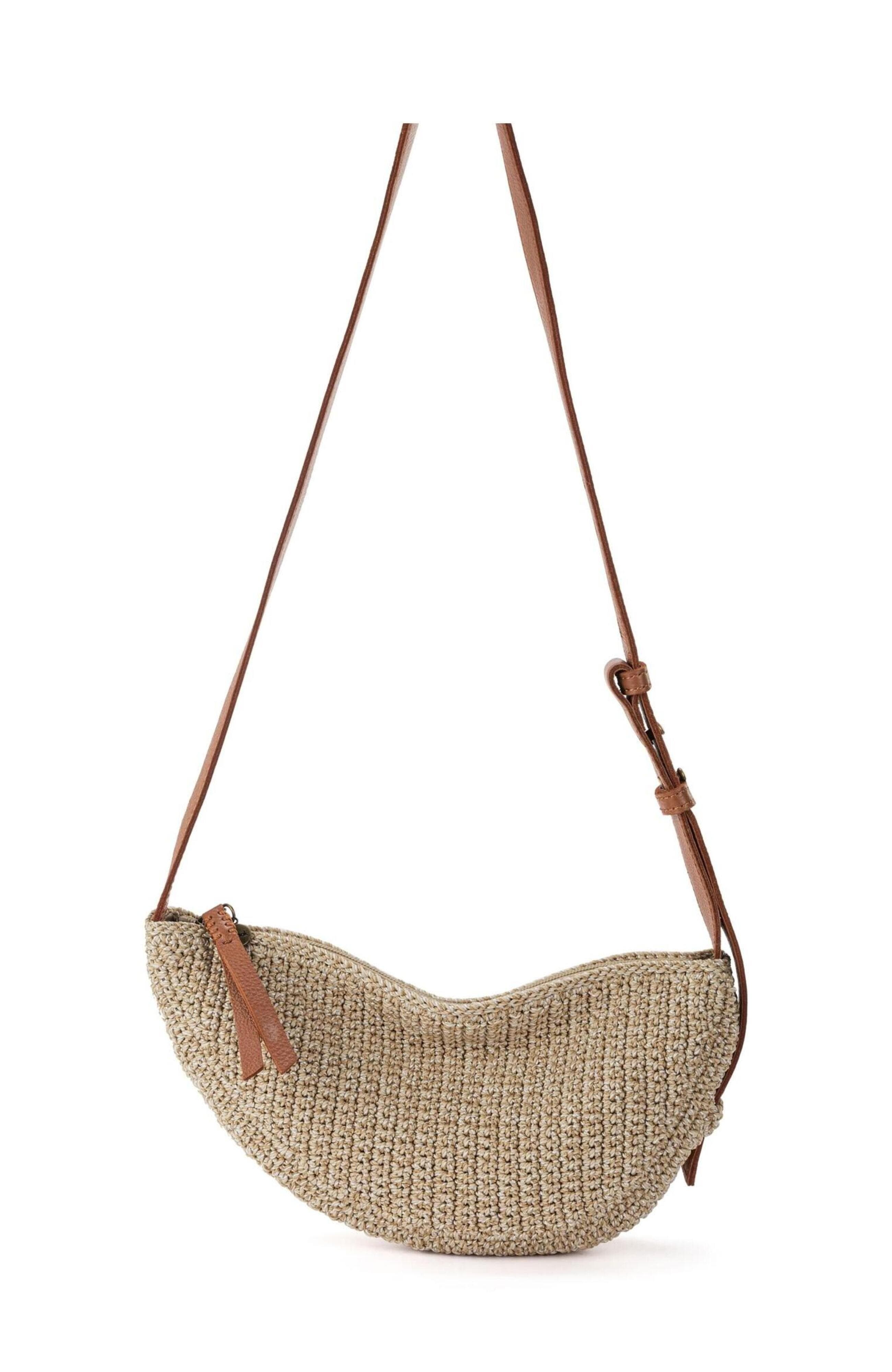 Tess Sling Leather Bag, Alternate, color, Bamboo Static