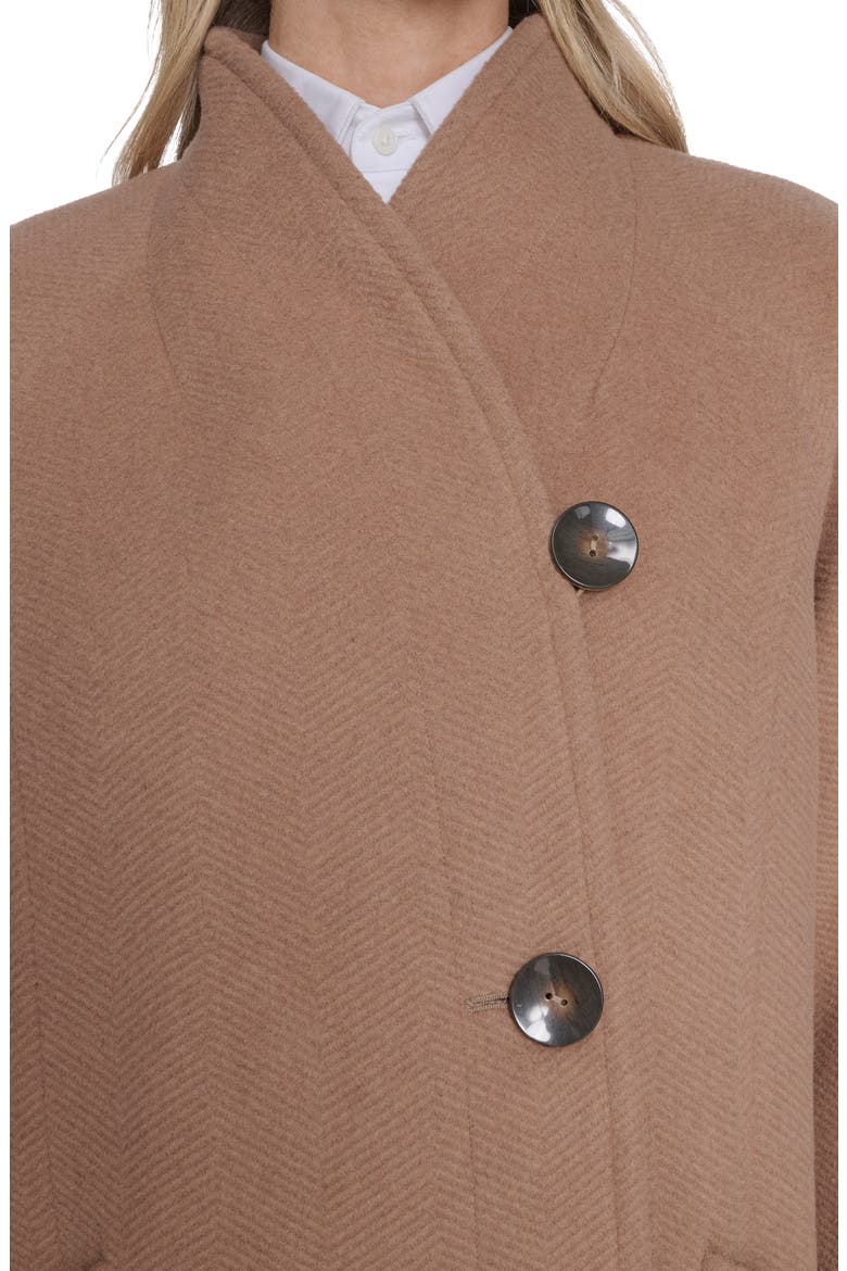 Asymmetric Wool Blend Coat, Alternate, color, CAMEL