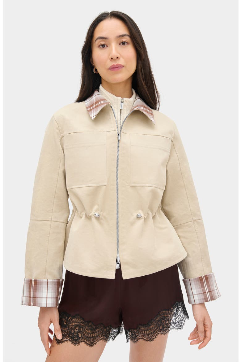 Mavis Reversible Jacket, Alternate, color, CHECK / BEIGE