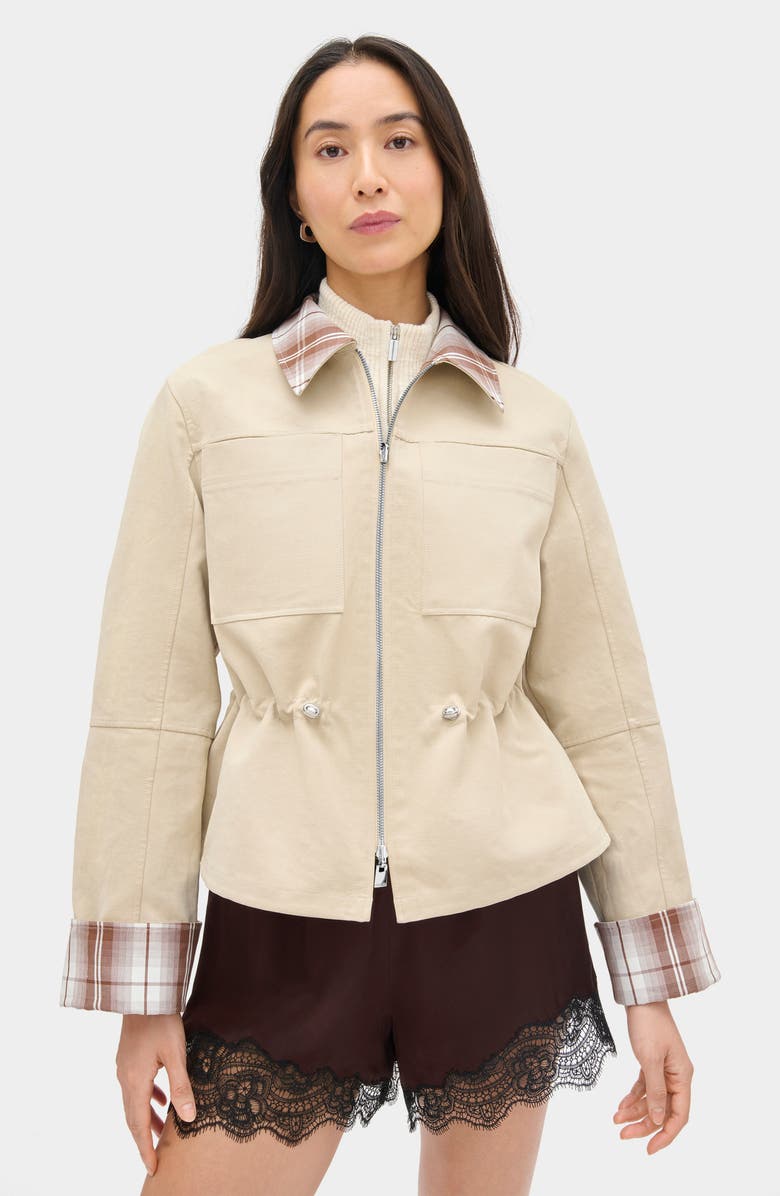 ALIGNE Mavis Reversible Jacket, Alternate, color, Check / Beige