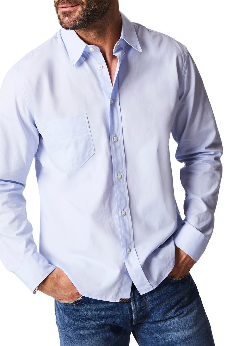 Billy Reid Arnie Oxford Button-Down Shirt, Main, color, Light Blue