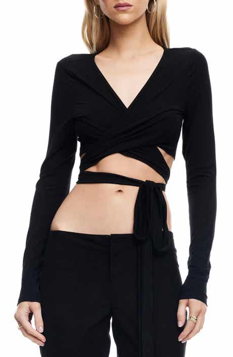 LIONESS Boundless Long Sleeve Wrap Crop Top