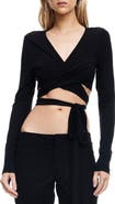 LIONESS Boundless Long Sleeve Wrap Crop Top