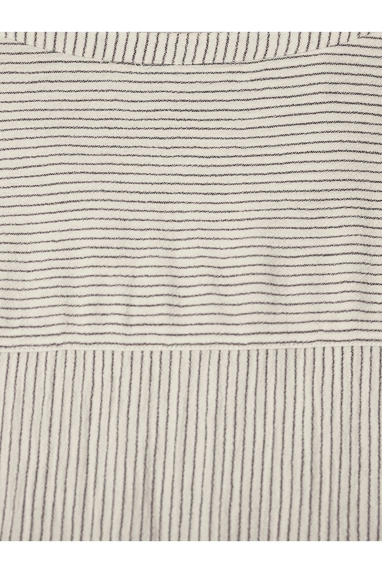 V-Neck Relaxed Swing Top, Alternate, color, Oatmeal Stripe