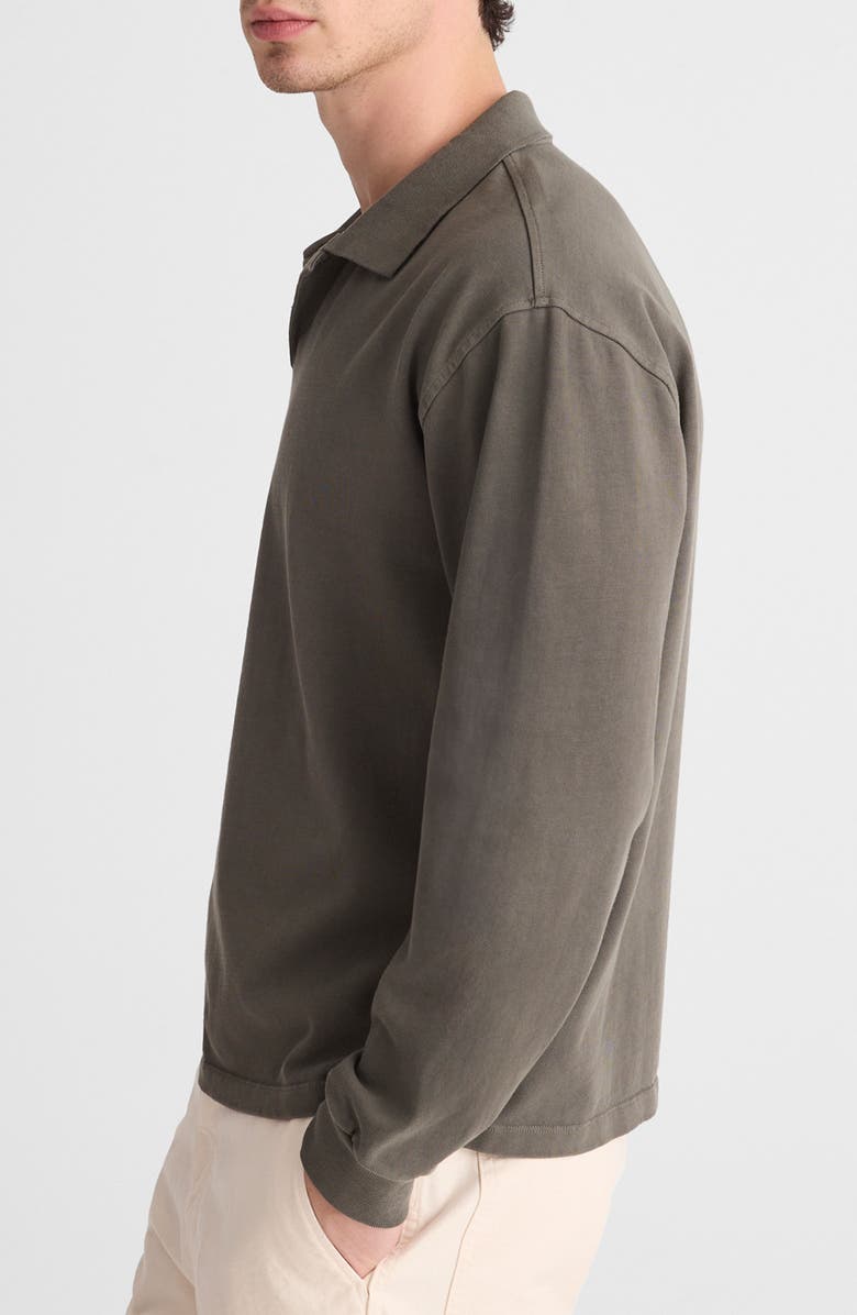 Madewell Compact Knit Sweater Polo, Alternate, color, Olive Slate