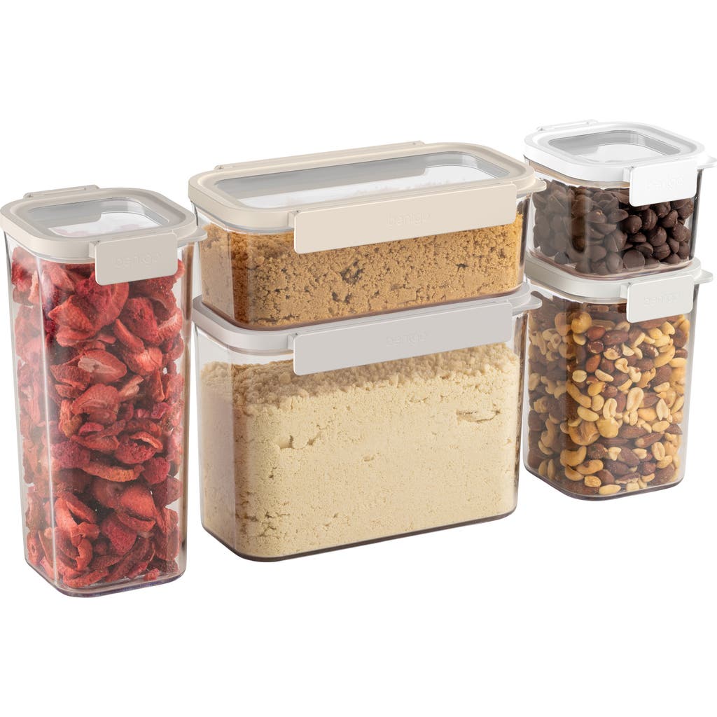 Bentgo Dry Pantry 4-piece Food Storage Set In White Stone