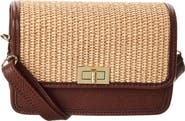 Persaman New York Woven Raffia Crossbody Strap