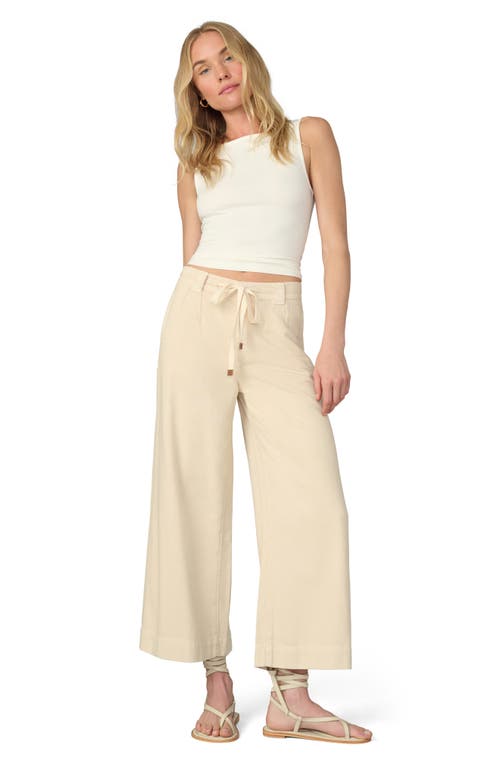 Joe's The Addison Low Rise Cotton Blend Ankle Wide Leg Pants In Neutral