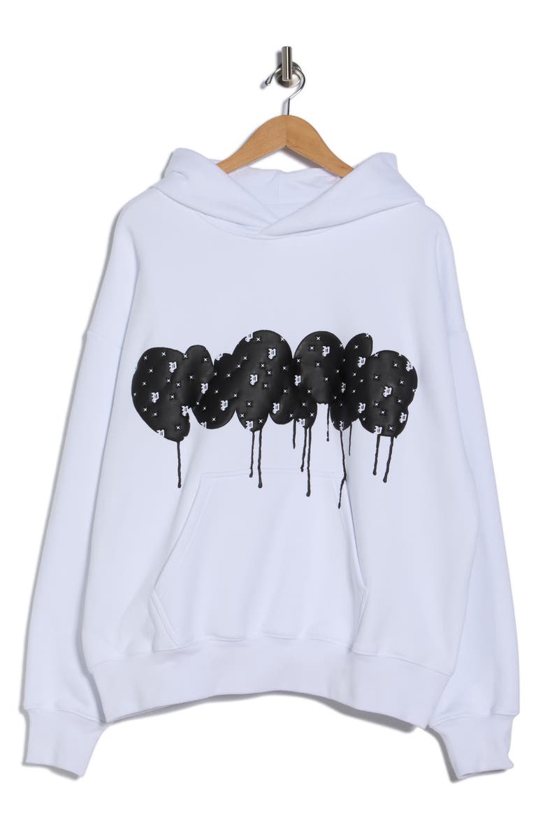 PURPLE BRAND Heavyweight Graphic Hoodie, Alternate, color, White