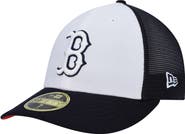 New Era Men's New Era White/Navy Boston Red Sox 2023 On-Field Batting Practice Low Profile 59FIFTY Fitted Hat