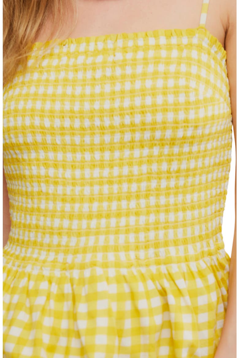 Sundance Gingham Peplum Tank, Alternate, color, DANDELION COMBO