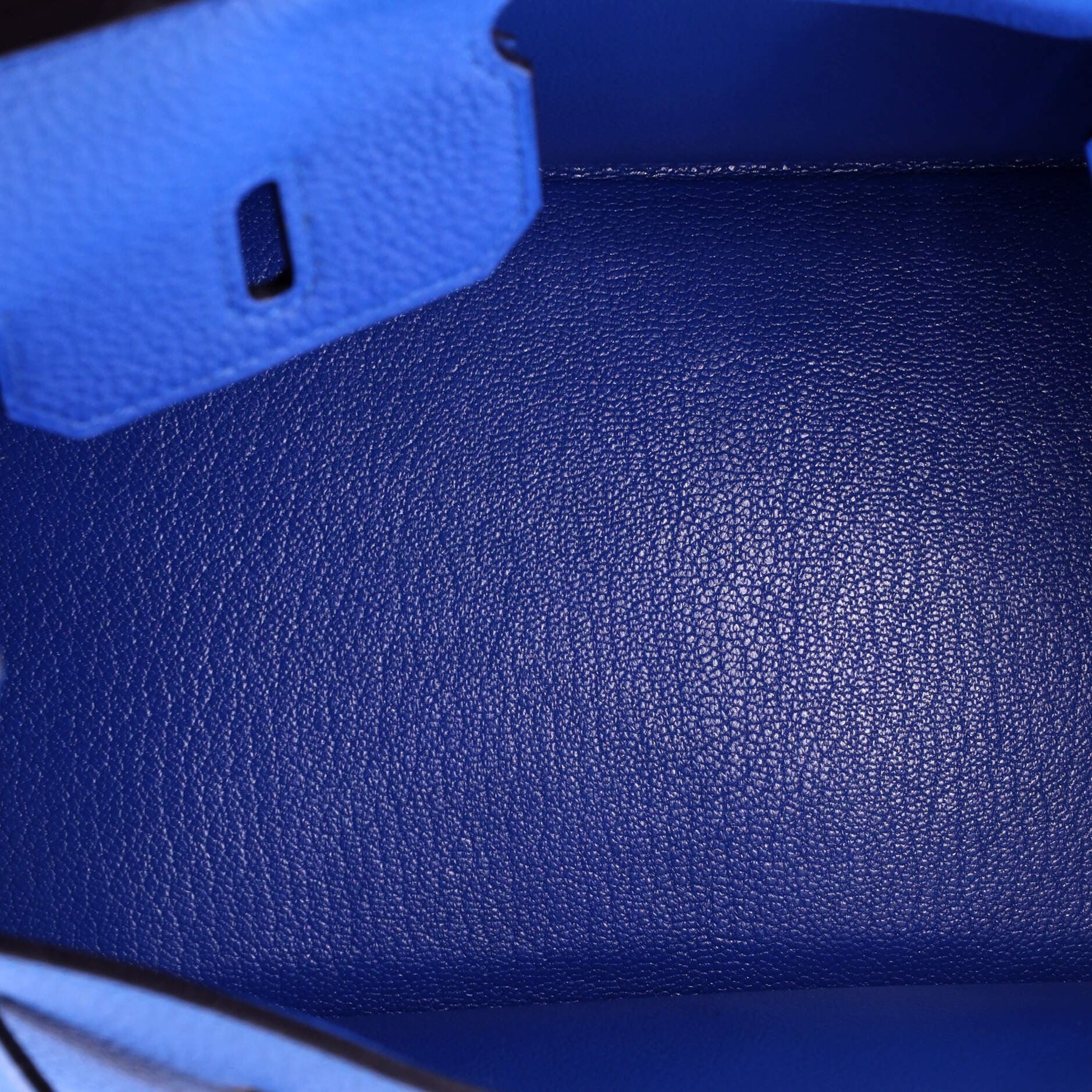 Pre-Owned Hermes Birkin Handbag Blue Togo with Gold Hardware 25, Alternate, color, Bleu France