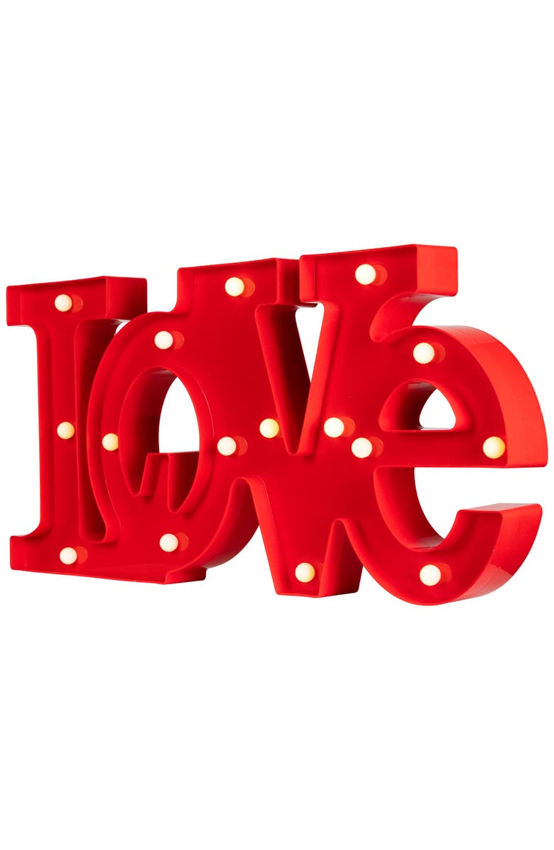Northlight LED Love Sign Valentine
s Day Marquee Style Wall Art - 20" - Red, Alternate, color, Red