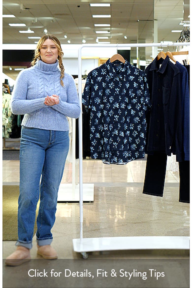 Seamate Floral Short Sleeve Button-Up Shirt video