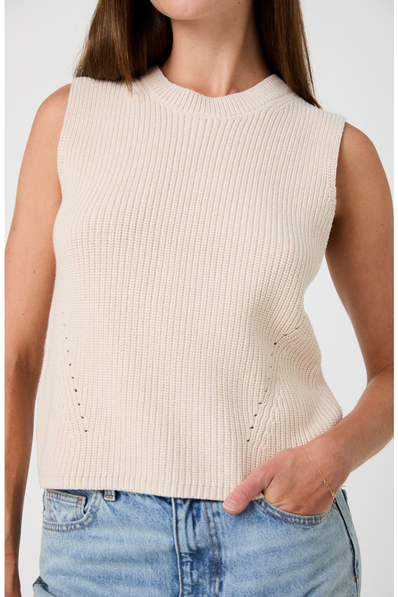 Mozart Cotton Sweater Vest, Alternate, color, OATMEAL