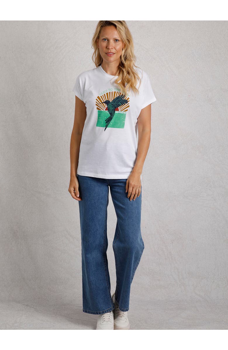 Weird Fish Fly Free Slub Graphic T-Shirt, Alternate, color, White