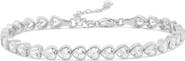SHYMI Cubic Zirconia Heart Tennis Bracelet
