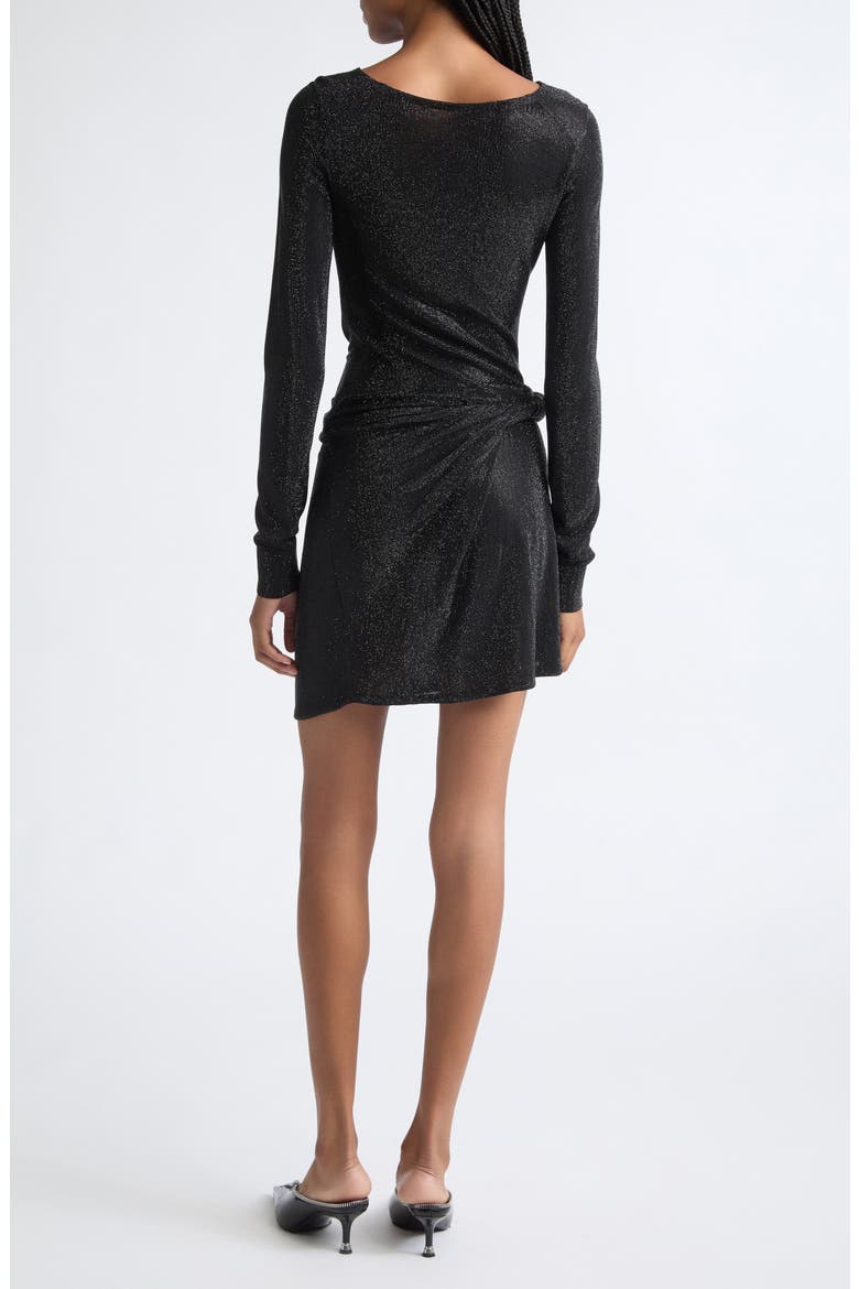 Long Sleeve Twist Jersey Sweater Dress, Alternate, color, BLACK