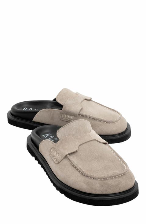 Laven Suede Leather Clogs