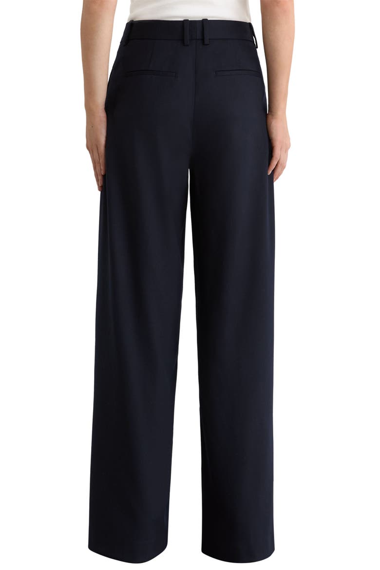 Solene Wool Blend Wide Leg Trousers, Alternate, color, NAVY