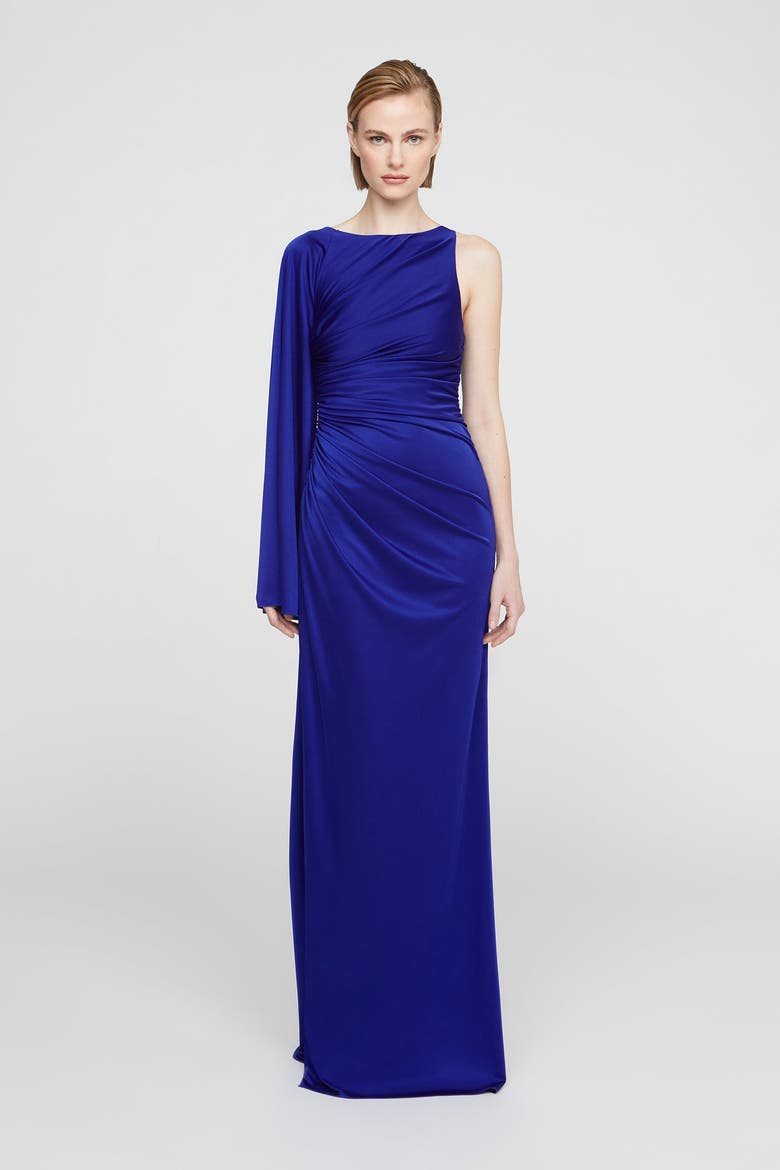 Elyssia Jersey Gown, Main, color, Sapphire Stone
