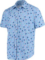 FANATICS Men's Fanatics Branded Light Blue Kentucky Derby Tri-Blend Button-Up Shirt