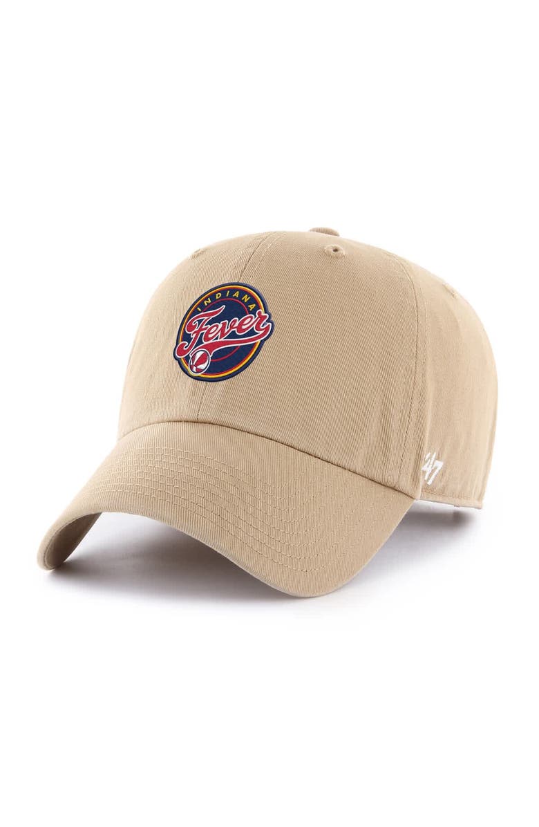 '47 Men's '47 Khaki Indiana Fever Core Logo Clean Up Adjustable Hat, Main, color, Khaki