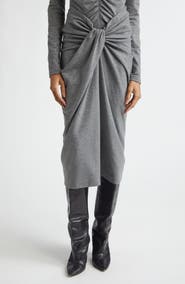 Isabel Marant Étoile Jeldia Twisted Front Midi Skirt
