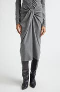 Isabel Marant Étoile Jeldia Twisted Front Midi Skirt