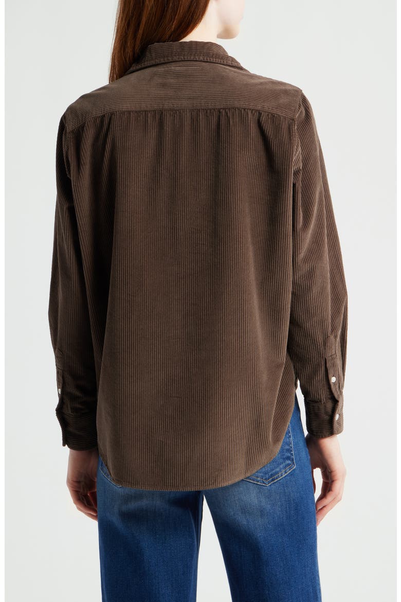 Eileen Relaxed Corduroy Button-Up Shirt, Alternate, color, SAGEBRUSH GREEN CORDUROY
