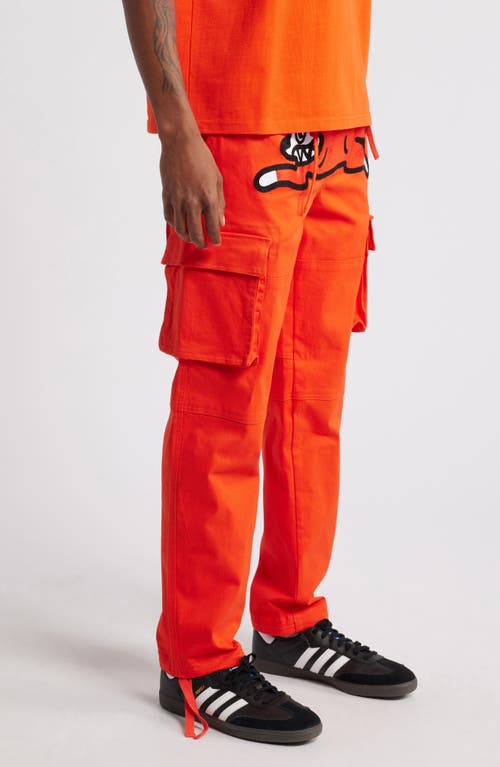 Icecream Runner Cotton Cargo Pants In Red