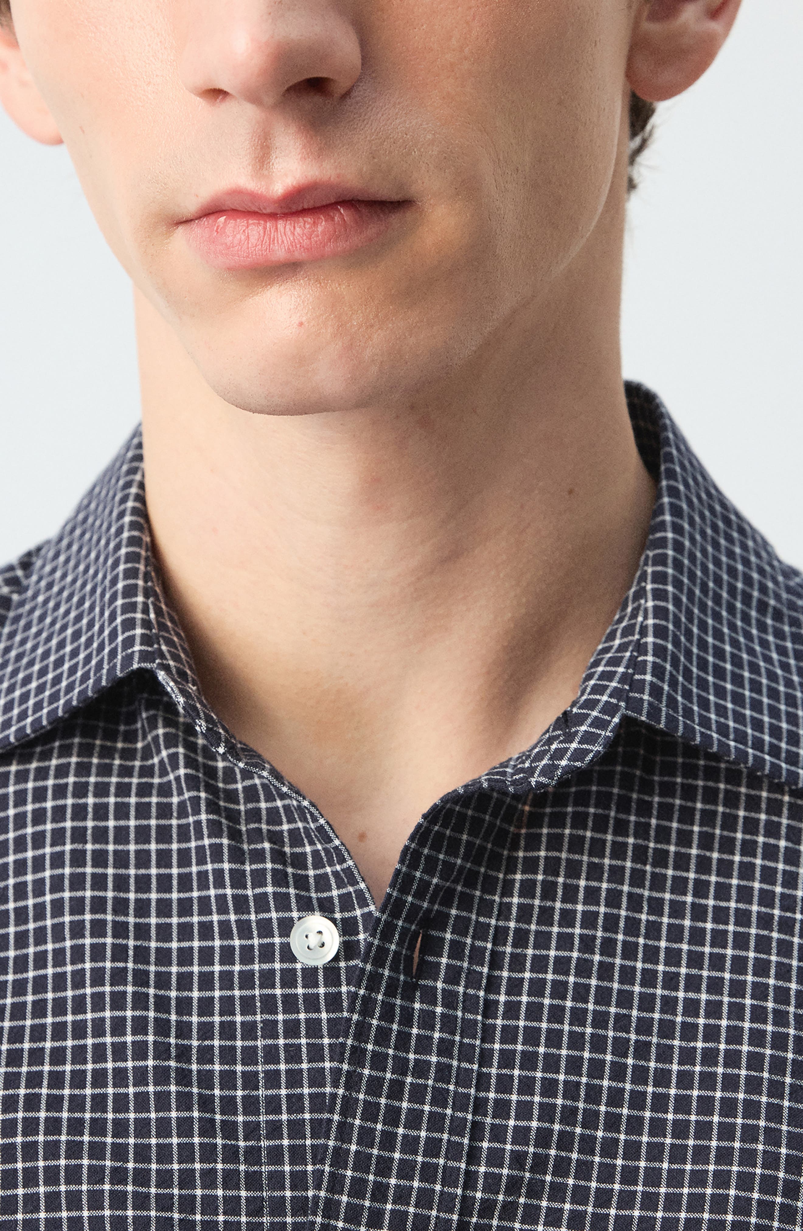 Regular Fit Check Cotton Blend Button-Up Shirt - image 2
