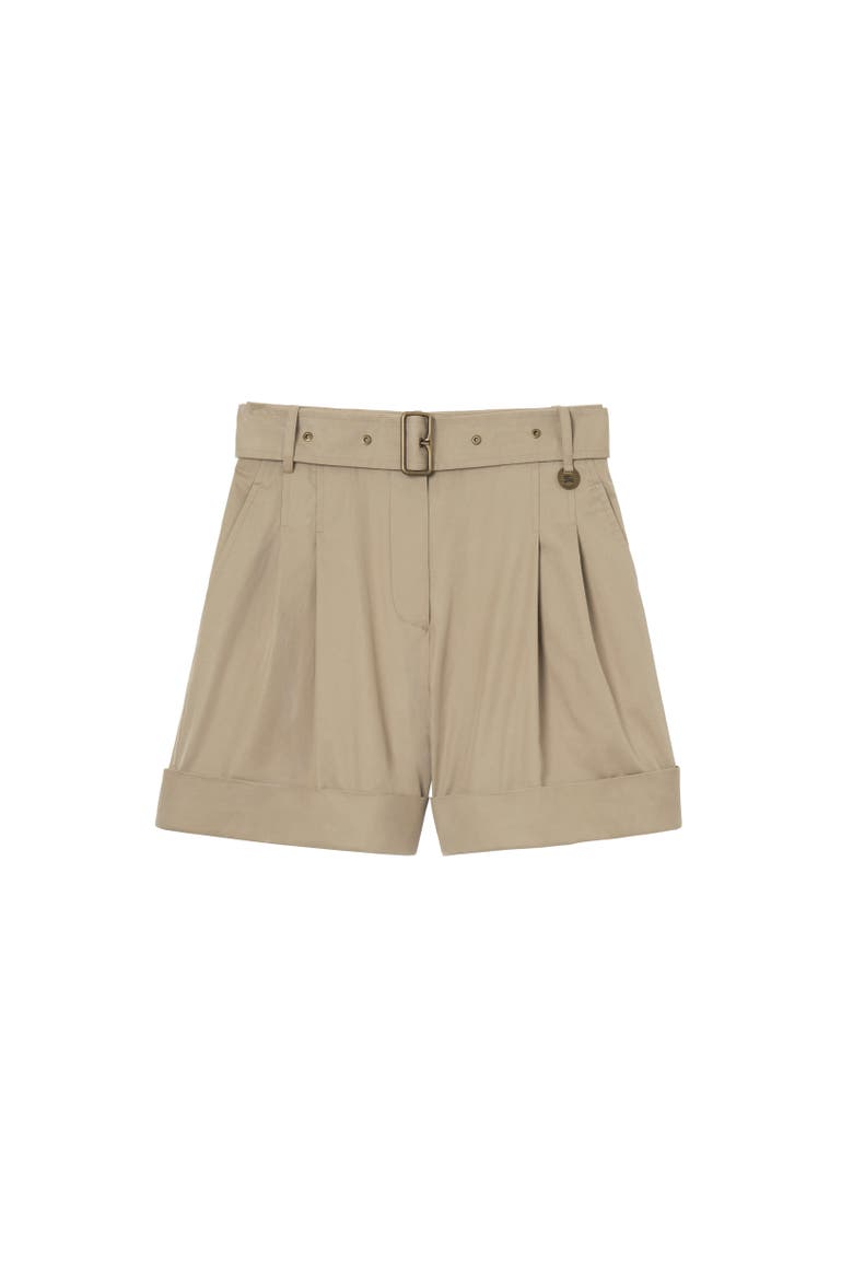 Belted Tropical Gabardine Shorts, Alternate, color, Saltmarsh beige