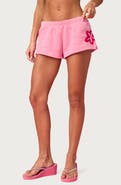 EDIKTED Barbie Blossom Sweat Shorts